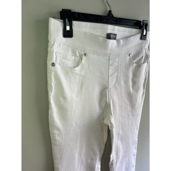 Martha Stewart White Jeans Stretch Waist band and pockets Size 6P Skinny - Picture 10 of 11